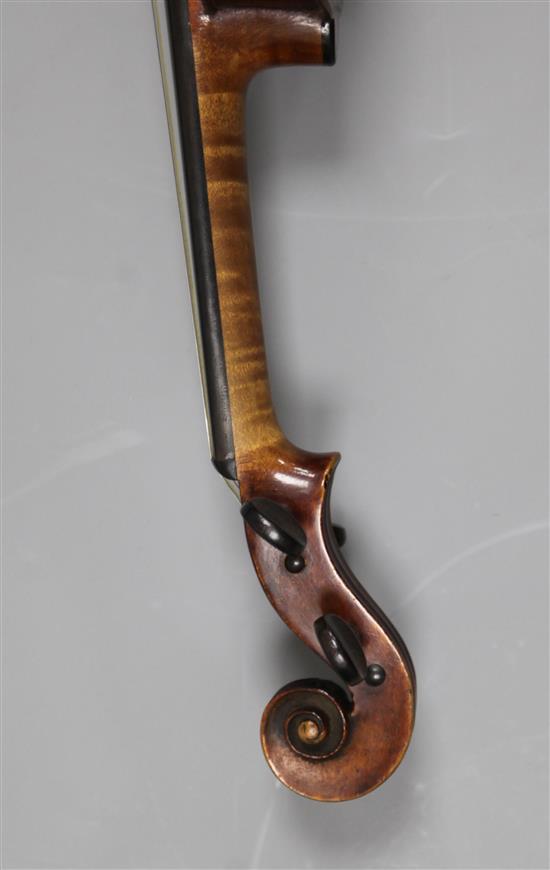 A late 18th century violin by Ludwig Bausch, c.1780 overall length 23in. back 14.5in.